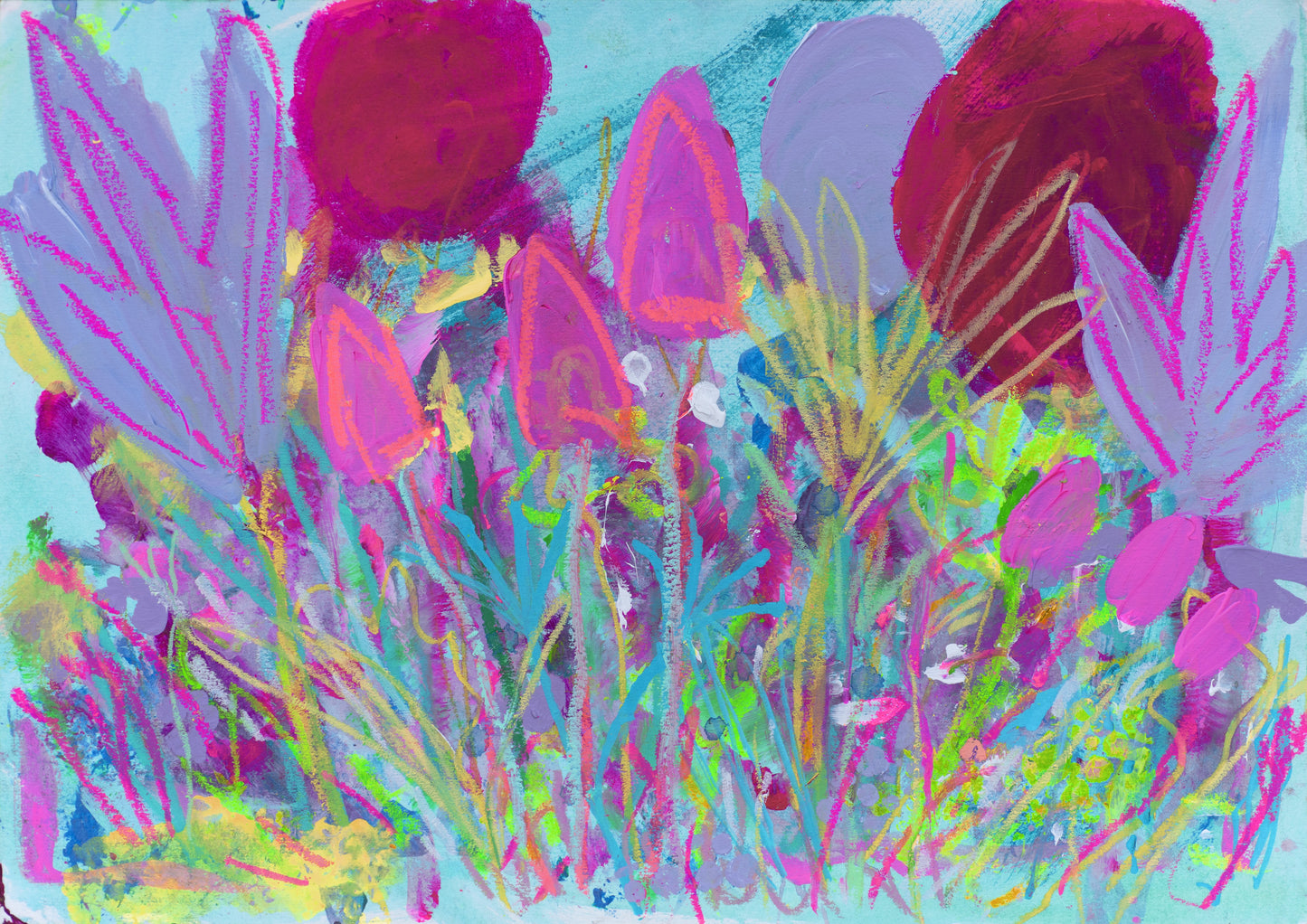Fluorescent French Flowers