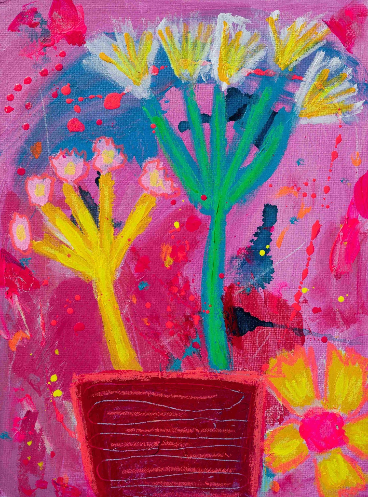 Flowers in the Red Pot