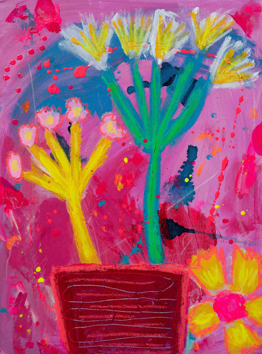 Flowers in the Red Pot