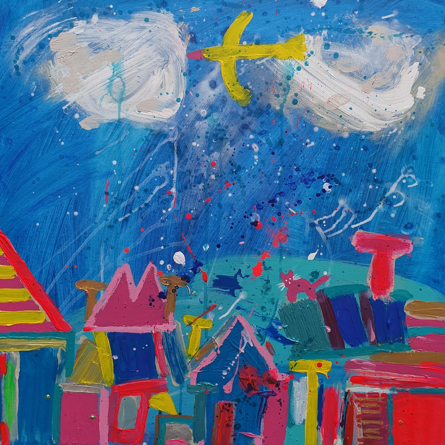 Yellow Bird Over Happy Town